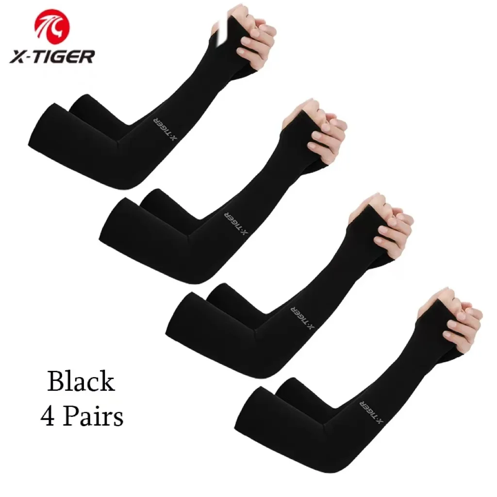 X-TIGER 4 pary Rękawy rowerowe Letnie rękawy rowerowe Ochrona przed słońcem Unisex Oddychające rękawy do biegania i siatkówki Outdoor