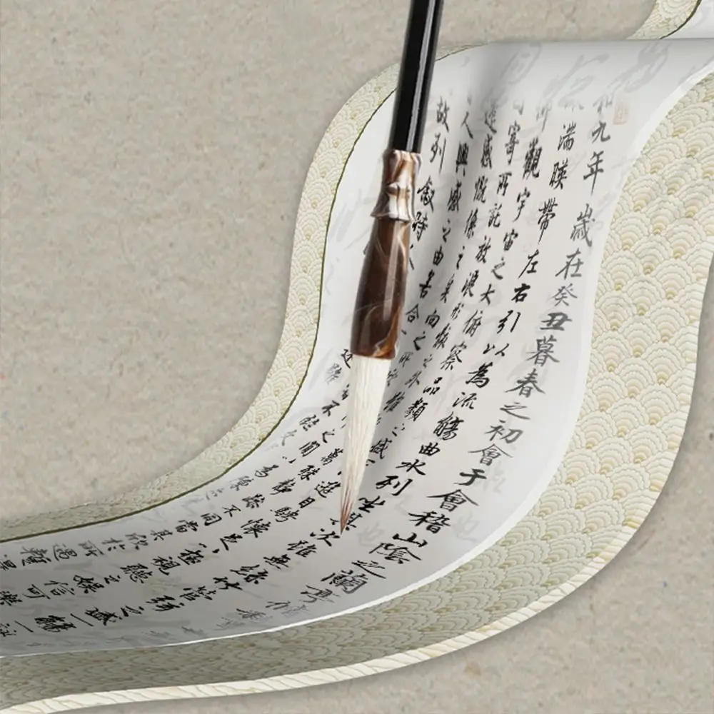 Pennello per calligrafia cinese ad olio per acquerello Pittura a olio Capelli di lupo Scritture Pennello per scrittura Pennello per pittura artistica in legno Strumento di disegno