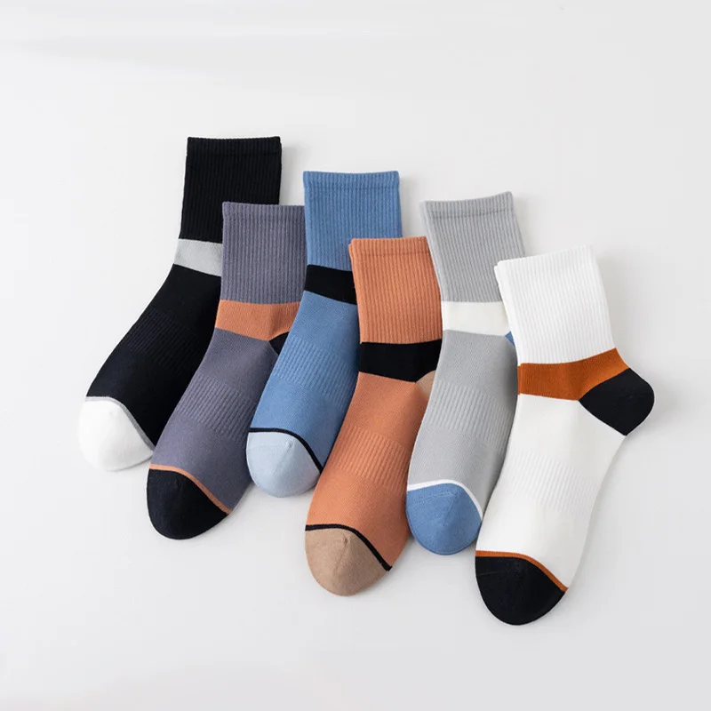 6 Paar atmungsaktive Baumwollsocken für Herren, Sportsocken, Herbst-Winter-Socken, schweißabsorbierend, geruchshemmend, Business-Socken, hohe Qualität – Detail 3