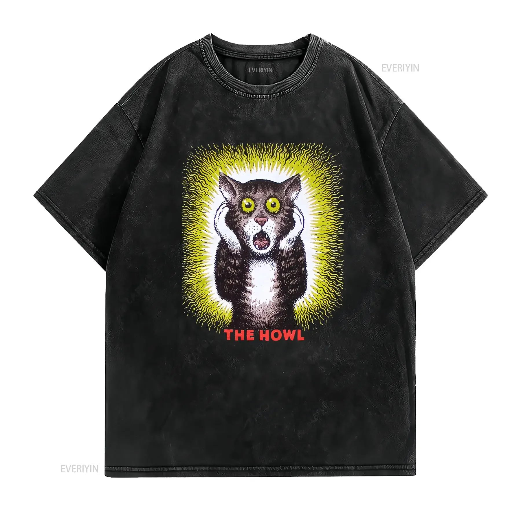 The Howl robert crumb black T Shirt Cotton Size S 4XL ZZ493 vintage Washed graphic Casual Unisex Stretched Slightly Stylish