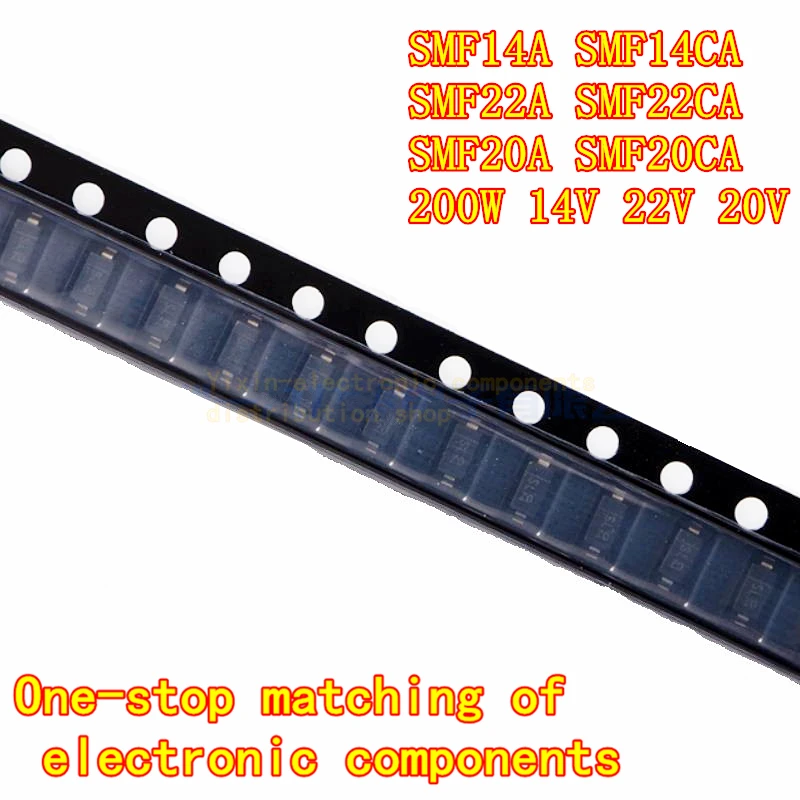 

50PCS/Pack SMF14A SMF14CA SMF22A SMF22CA SMF20A SMF20CA patch TVS transient transient-voltage-suppression diode SOD-123FL