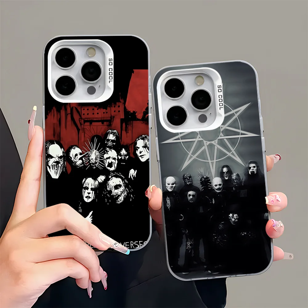 

Band S-Slip-knotes Albums Phone Case For iPhone 16,15,14,13,12,11,Pro,Max,Plus,Mini,XS,SE Anti Fall Gray White Matte Hard Bumper