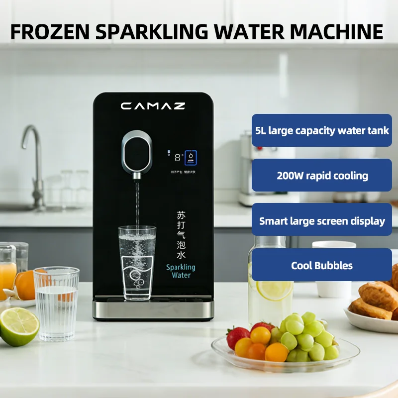 

5L Soda Water Dispenser Machine Sparking Soda Water Maker Machine No Sucrose No Artificial Sweeteners CAMAZ CM 5641 Compressor