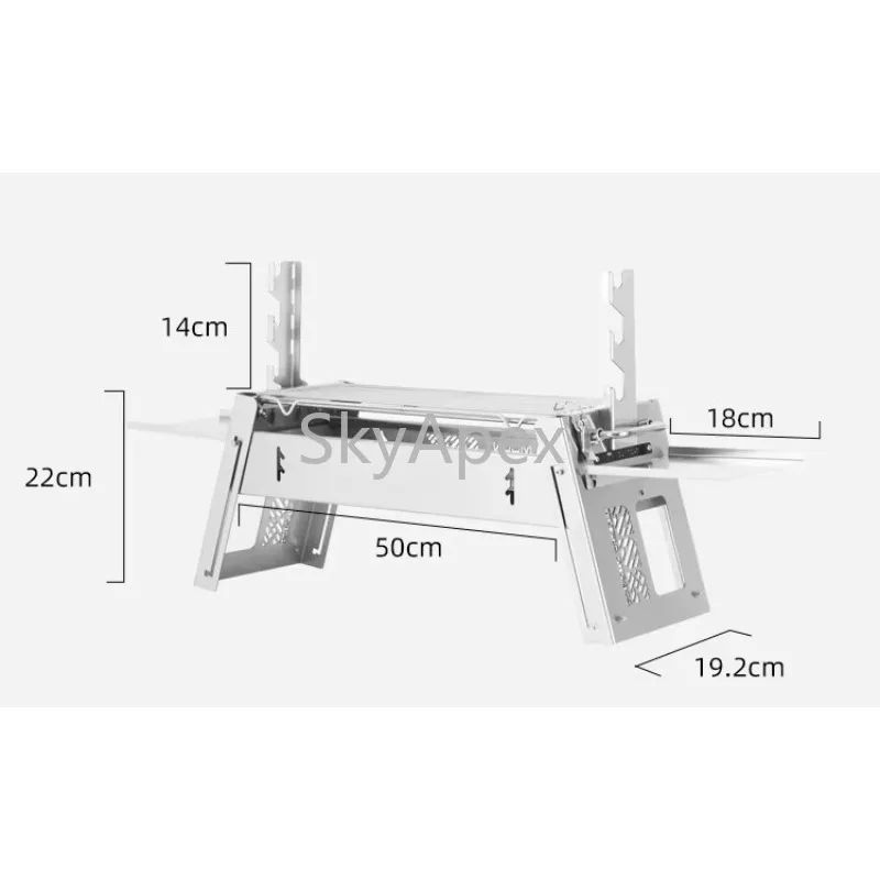 

Premium Link High-Quality Portable Outdoor BBQ Grill - 304 Food-Grade Stainless Steel Foldable Rustproof Durable Home Camping