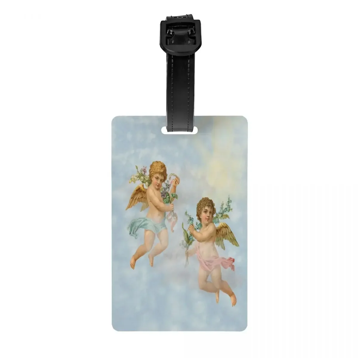 

Cupid Angels In Heaven Luggage Tags Custom Aesthetic Renaissance Baggage Privacy Cover ID Label