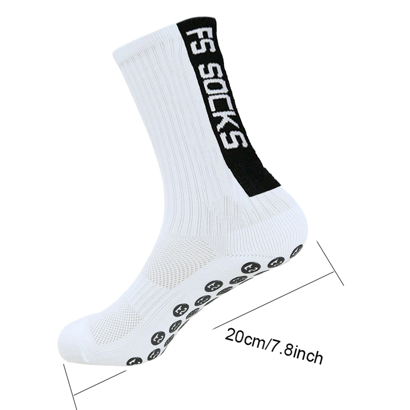 4 أزواج من الجوارب غير القابلة للانزلاق للرجال والنساء لكرة القدم وكرة السلة والبيسبول والرجبي وكرة القدم وركوب الدراجات والتزلج وممارسة رياضية قابلة للتنفس