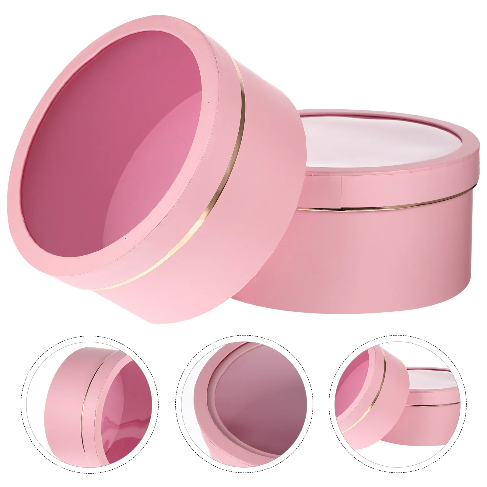 

2 Pcs Flower Boxes With Lid PVC Transparent Gift Boxes For Arrangement Floral Packaging Boxes Valentine Birthday Anniversary