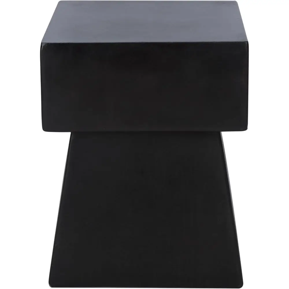 

Outdoor Zen Black Mushroom ern Concrete Accent Table