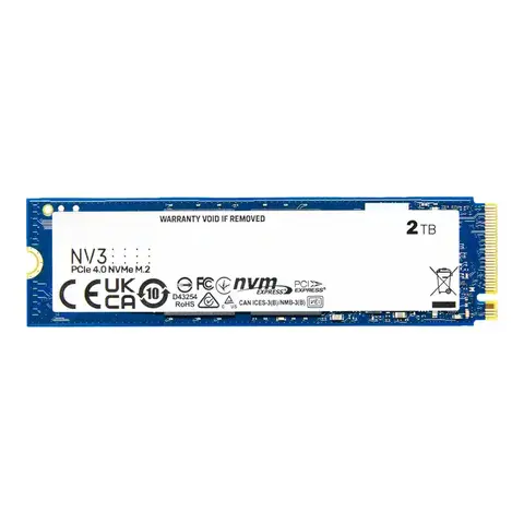 Kingston NV3 2TB M.2 2280 NVMe SSD | PCIe 4.0 Gen 4x4 | Up to 6000 MB/s | SNV3S/2000G