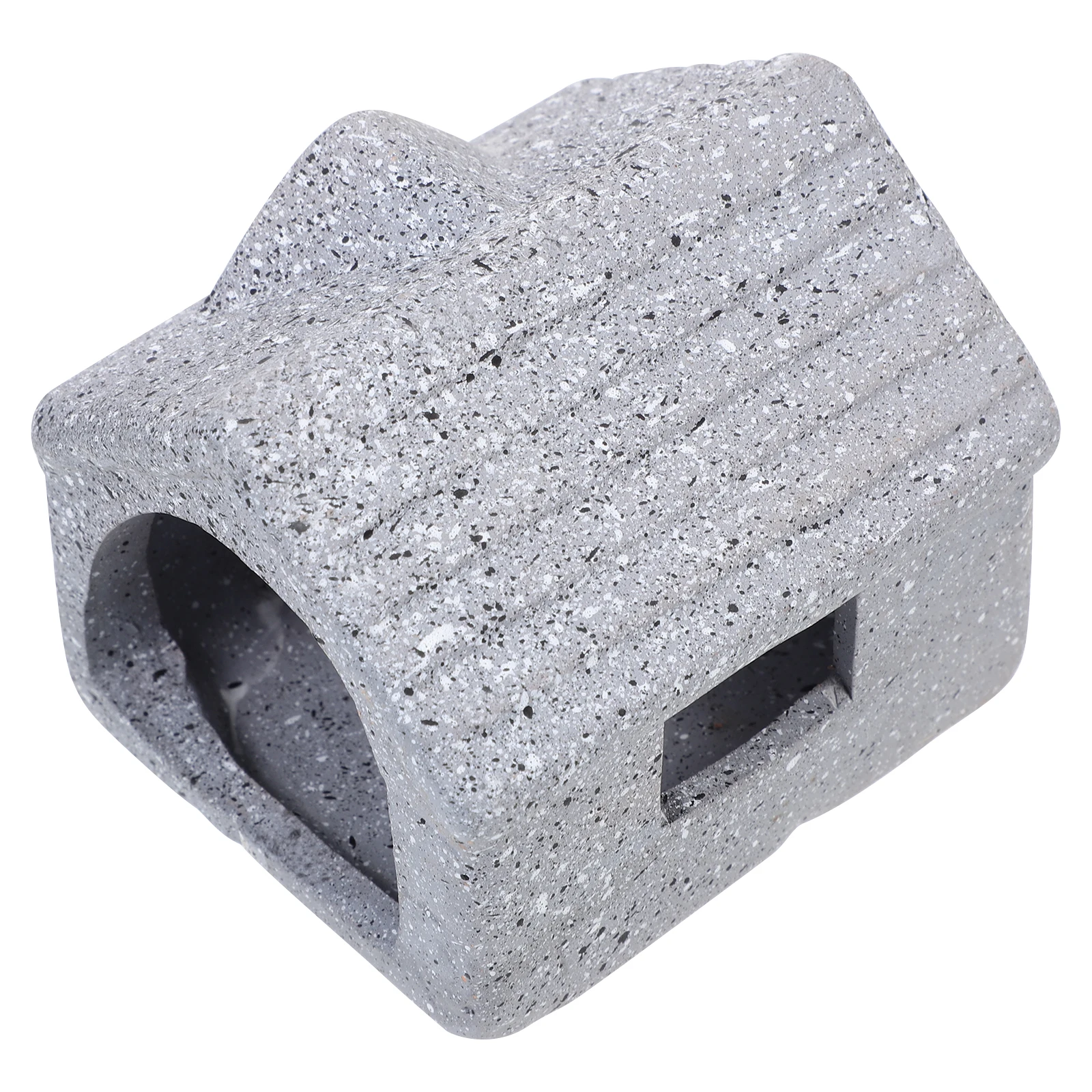 

Ceramic Shrimp Shelter for Aquarium Decoration Fish Tank Landscaping Ornament Grey Fish Hideout Cave Breeding House Accessories