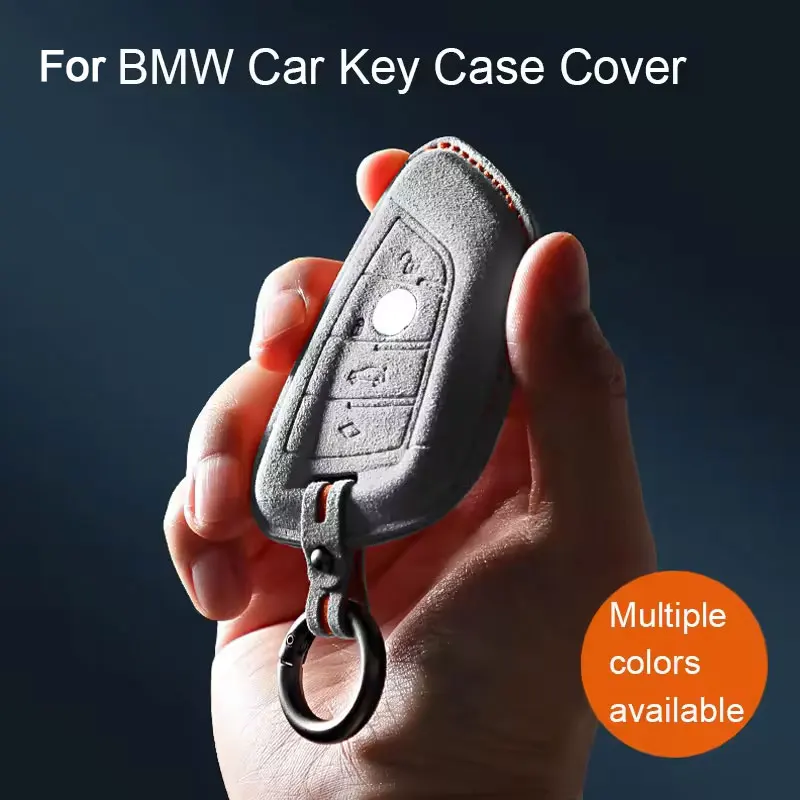 

For BMW 1/3/5/7 Series X1/X2/X3/X5/X6 Suede Remote Fob Keybag Keyrings Car Key Case Cover Keychain Accessories