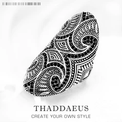 Ring Maori Cultural Tattoo Ornament,Bridal Sets Fashion Good Jewerly For Women Men Gift In 925 Sterling Silver