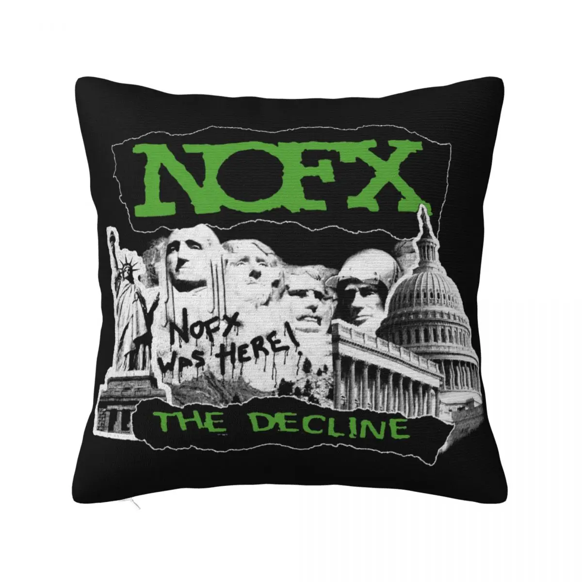 No Fx Nofx Lock T Band Flag Vintage Size L Women Men Interested Pictures New Design Splicing Pillow Case