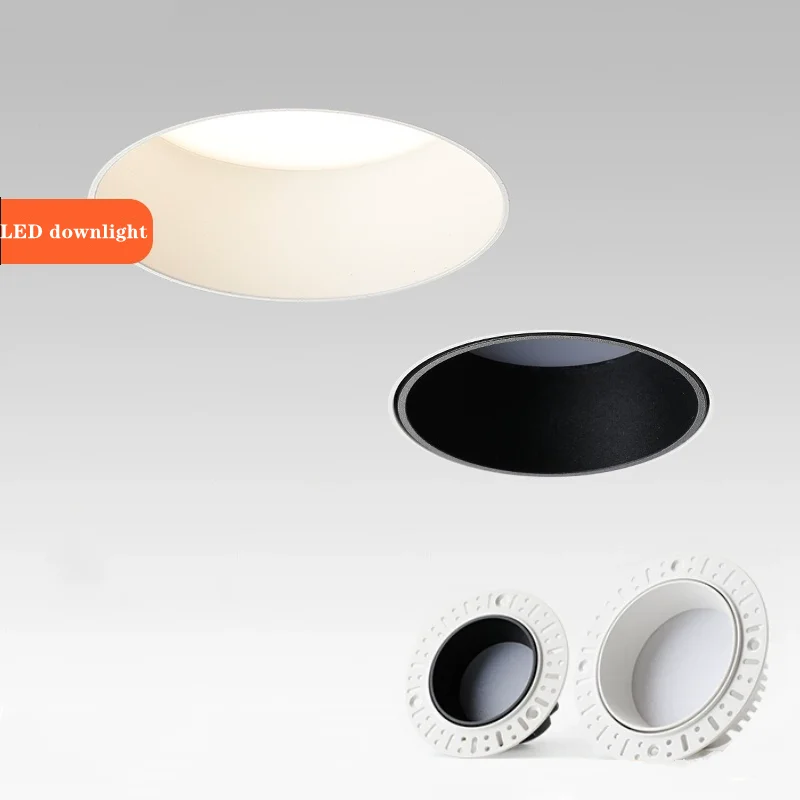 Встроенный безрамный светодиодный потолочный светильник с регулируемой яркостью AC85-265V 7W 12W 15W 18W 24W Гостиная и торговый центр CRI95 Osram