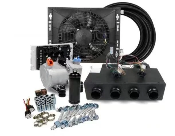 12V 24V Car Air Conditioner Kit Universal Under Dash Vaporizer & AC Compressor A/C Kit for Truck Car Van BEU-404-000