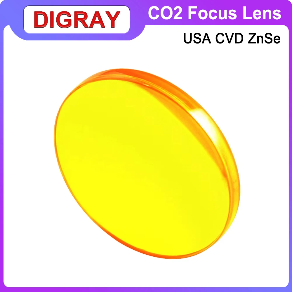 DIGRAY USA CVD ZnSe Focus Lens Dia: 12 18 19.05 20 25mm  FL 38.1 50.8 63.5 76.2 101.6mm For Co2 Laser Engraving Cutting Machine
