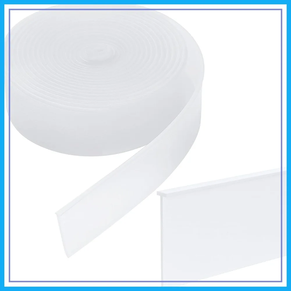 

108'' T-Type Shower Door Bottom Seal Strip, Clear PVC Sweep, Waterproof for Bathroom Kitchen Doors