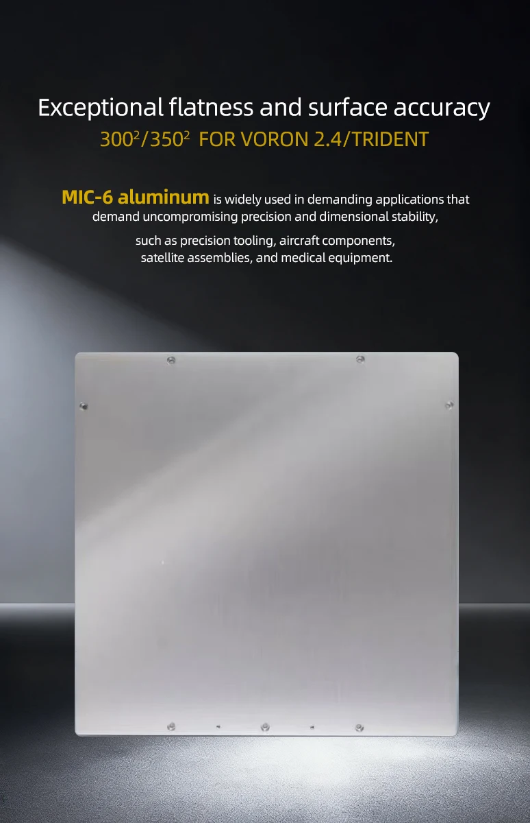 Voron 0/0.1/0.2/2.4/Trident 6061 płyta ze stopu aluminium 120*120*6mm 350*350*8mm dla Voron akcesoria do drukarek 3D platforma drukująca — zdjęcie produktu 6