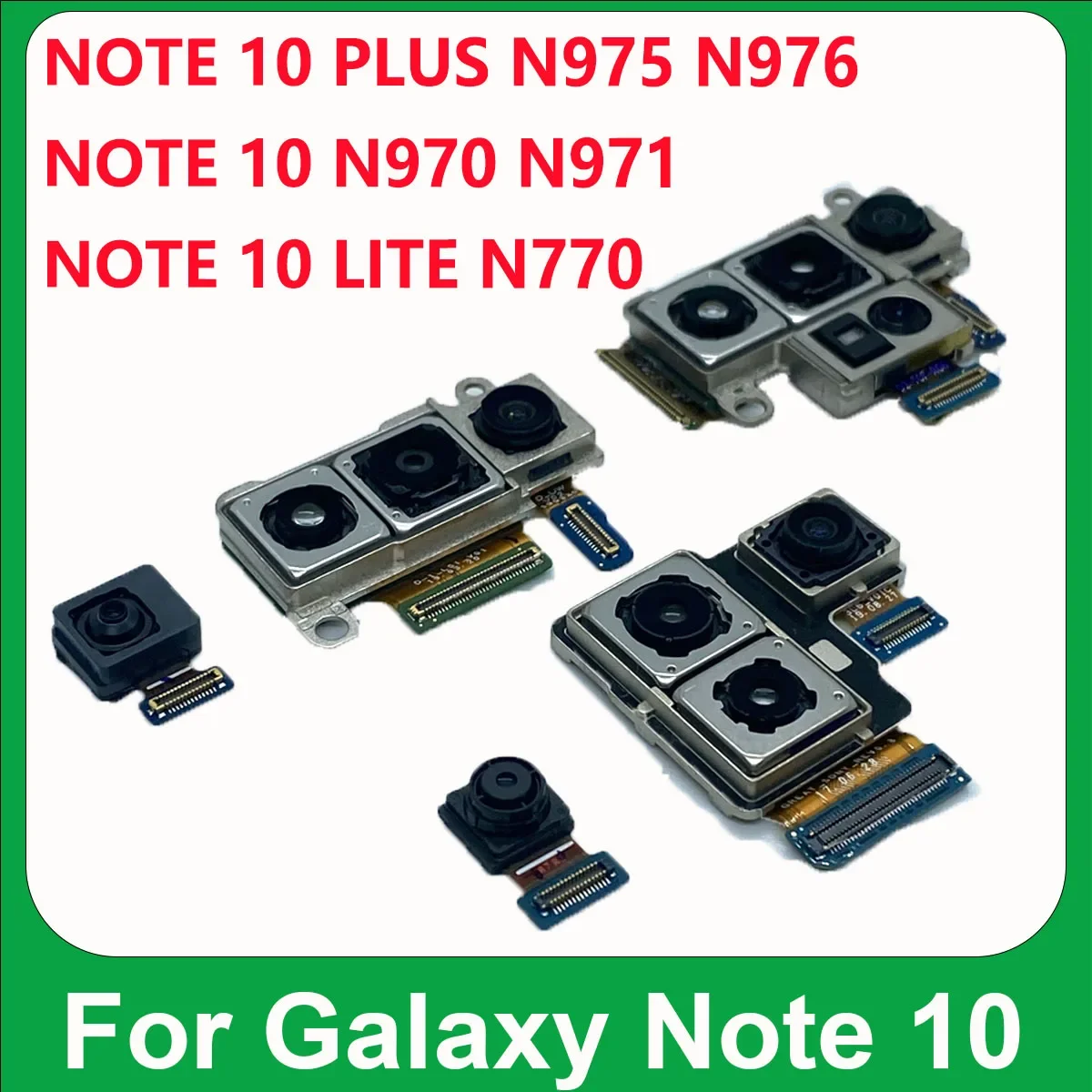 وحدة الكاميرا الخلفية الأمامية لسامسونج غالاكسي نوت 10 بلس لايت ، N975U ، N970F ، N970U ، N970U ، N971N ، N770F