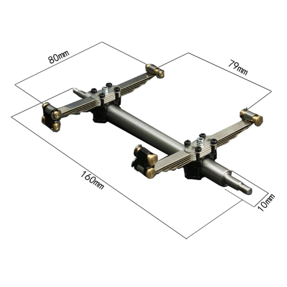 Suspension with Axle Non-Powered For 1/14 Tamiya RC LESU Small Wheel Trailer DIY Parts Modified Vehicles Toy Model Parts