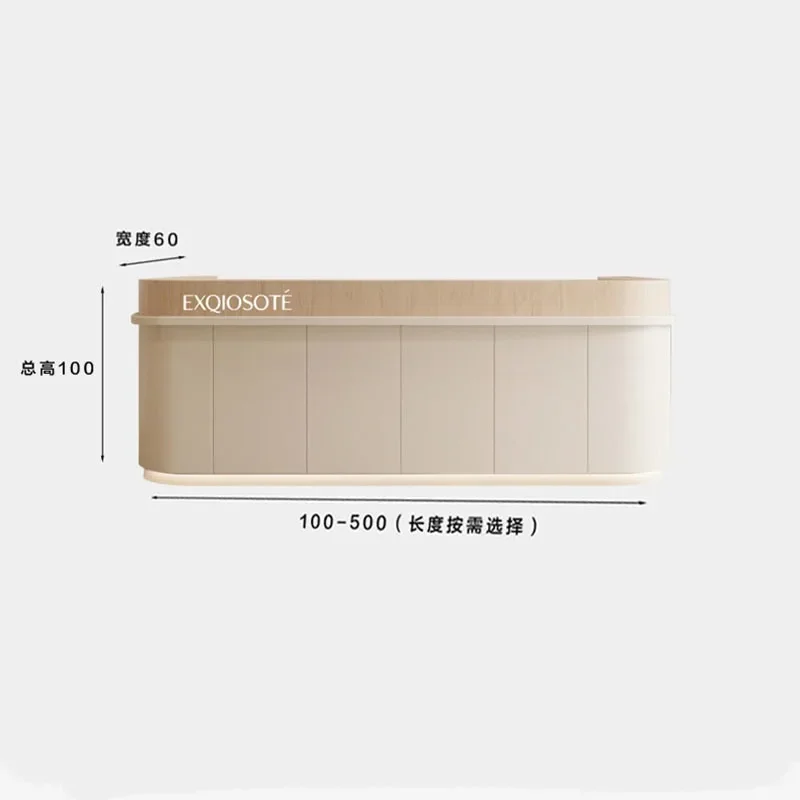 Trendy Office Reception Desk Aesthetic Luxury Display Reception Desk Modern Beauty Vintage Bancone Commercial Furniture