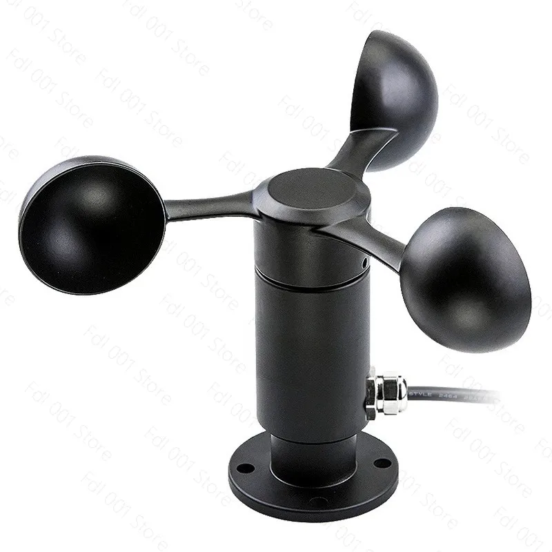 Aluminum Ultrasonic Wind Speed Direction Sensor Anemometer 3 Cup Type