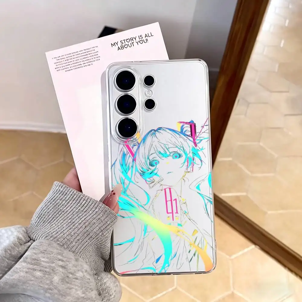 Anime H-Hatsune Miku   Phone Case For Samsung S25,S24,S21,S22,S23,S30,Ultra,S20,Plus,Fe,Note,10,9,5G Transparent Cover