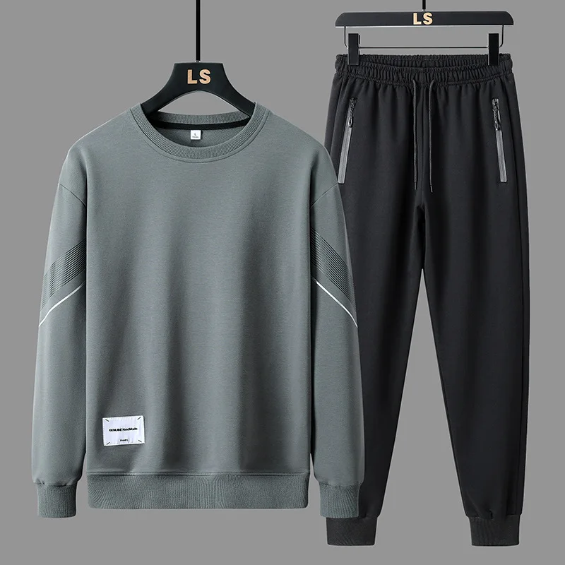 2023 fashion New Tracksuit Men Casual Long Sleeve Mens Two Piece Sweatshirt+Pants Set Fashion Autumn Men sui