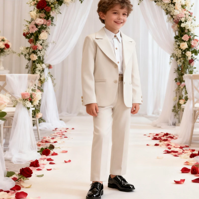 

Boys Suits For Wedding Elegant 3 Pieces Festive Costume For Boy 1Year Baby Kids Photograph Suit Children Formal Ceremony
