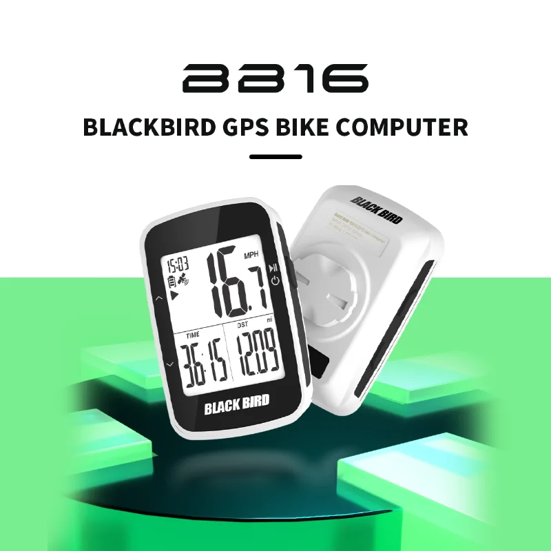 BLACKBIRD-Computador de bicicleta sem fio com tela grande, velocímetro GPS, odômetro de bicicleta impermeável, BB16S, BB16