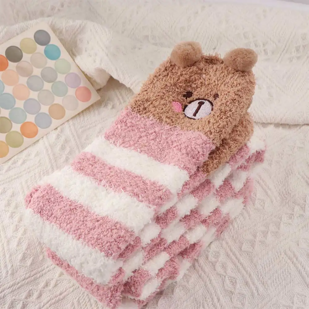Medias Compression Stockings Animal Japanese Lovely Kawaii Knee Long Thigh High Winter Striped Warm Socks