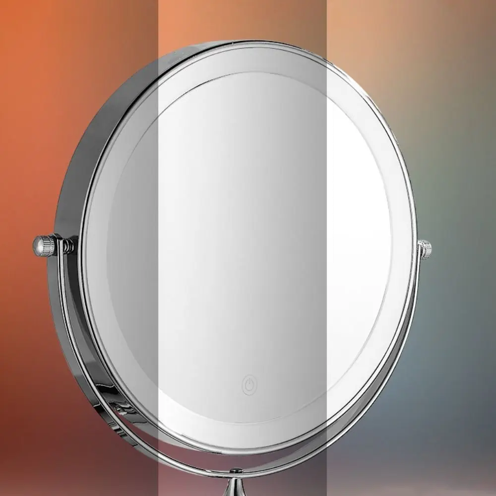 

LED Bathroom Makeup Mirror 360° Rotating Fold Wall Mounted Makeup Mirror Double-sided Magnification Telescopic Makeup Mirror
