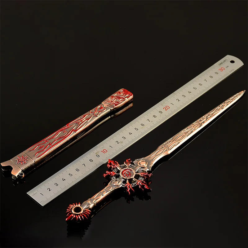 30cm Lalka Anime Gadżety Cao Yunshang Koło Roku Miecz z Pochwą Bez Ostrza Katana Dekoracje Pokoju Kolekcja Mieczy