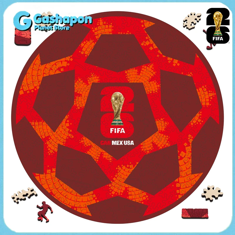 

Деревянный 3D-пазл Чемпионата мира по футболу FIFA 2026 в Канаде: США, Канада, Мексика. Коллекционный подарок для футбольных фанатов, игрушка, семейная игра, головоломка.