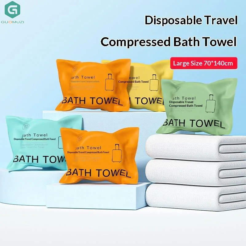 

2/5 шт. 140*70 см большое одноразовое банное полотенце 140*70 см сжатое полотенце дорожное быстросохнущее полотенце дорожное необходимое полотенце 2/5 шт.