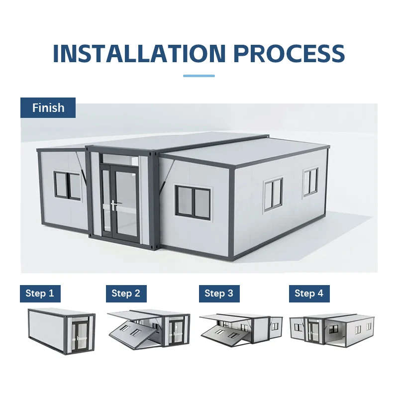 20Ft 40Ft Luxury Prefabricated Steel Container House Foldable Mobile Extendable Mobile Home Mobile Prefab Homes
