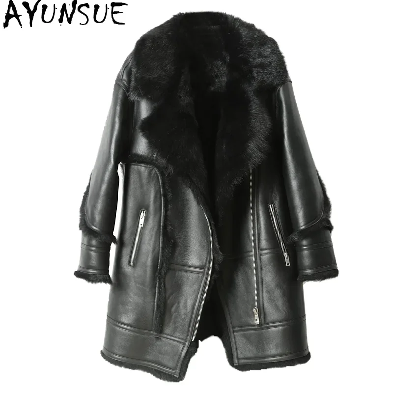 

2024 High Quality Tuscan Lamb Fur Coat Women's Jacket Mid-length Natural Lamb Fur Jacket For Women Spain Imported Chaqueta FCY