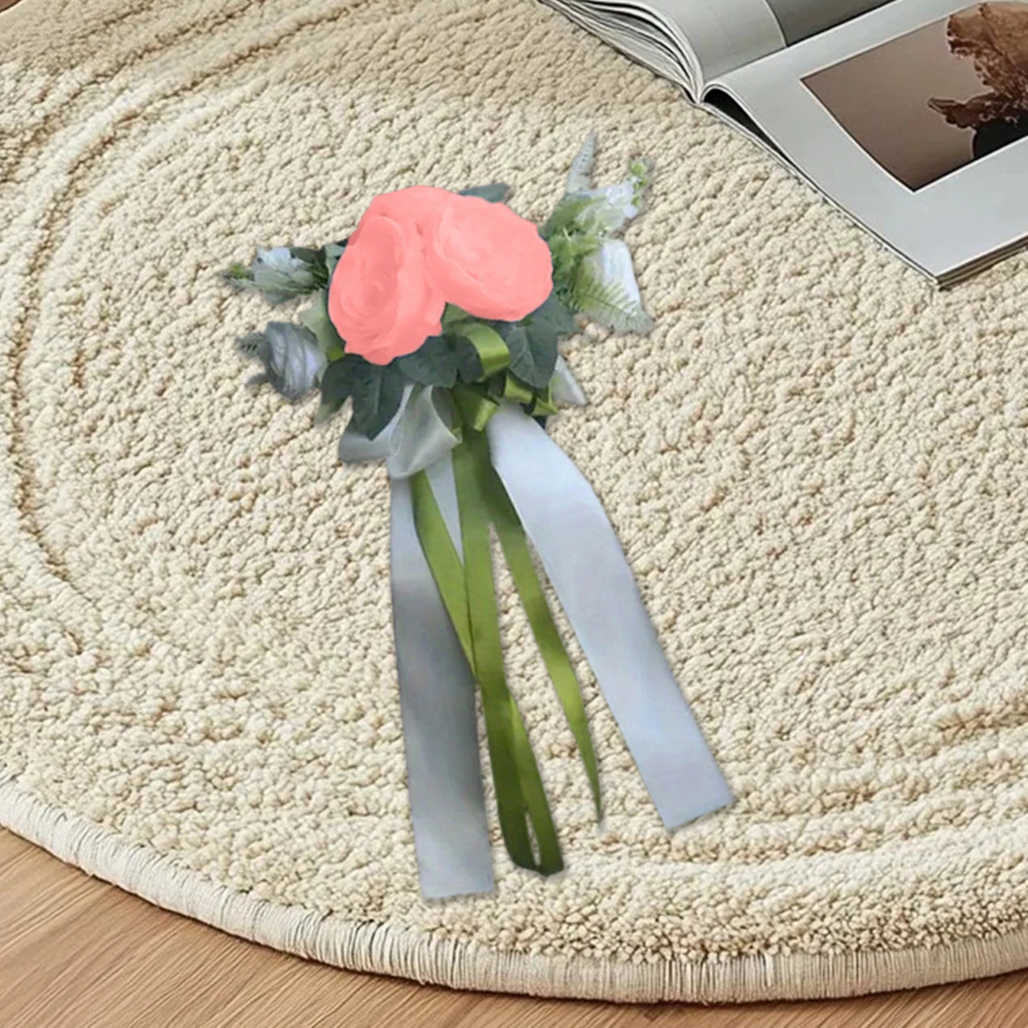 

Набор композиций из искусственных цветов для свадебных украшений автомобиля - красивые украшения из искусственного букета роз для особых мероприятий и