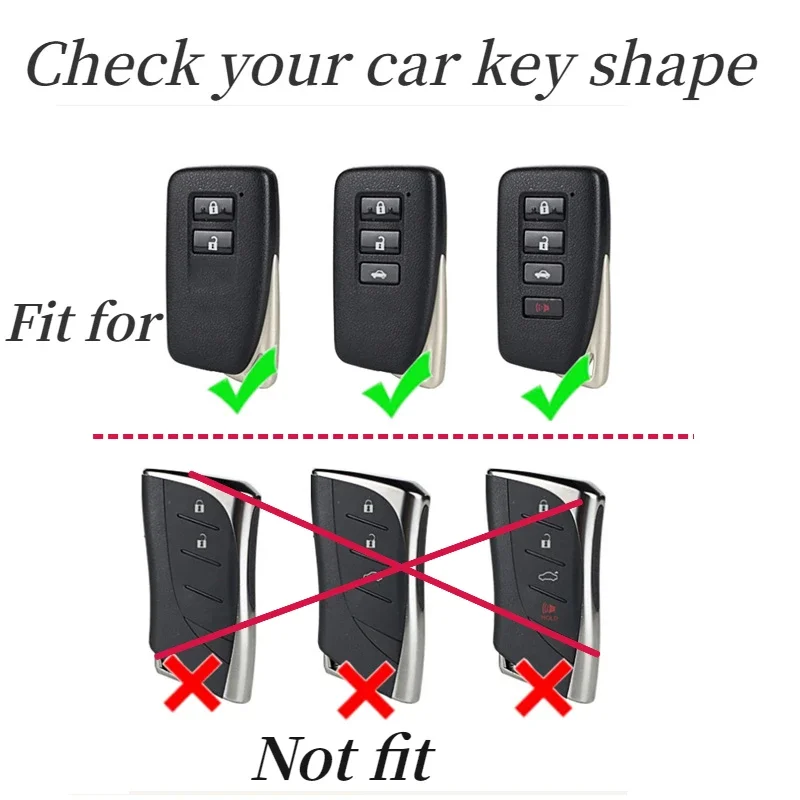 Metal Car Remote Key Case Shell Cover Fob For Lexus NX IS RX ES GX LX LS UX GS 200 260 300 350 NX200 NX300 RX350 ES300 Keyless