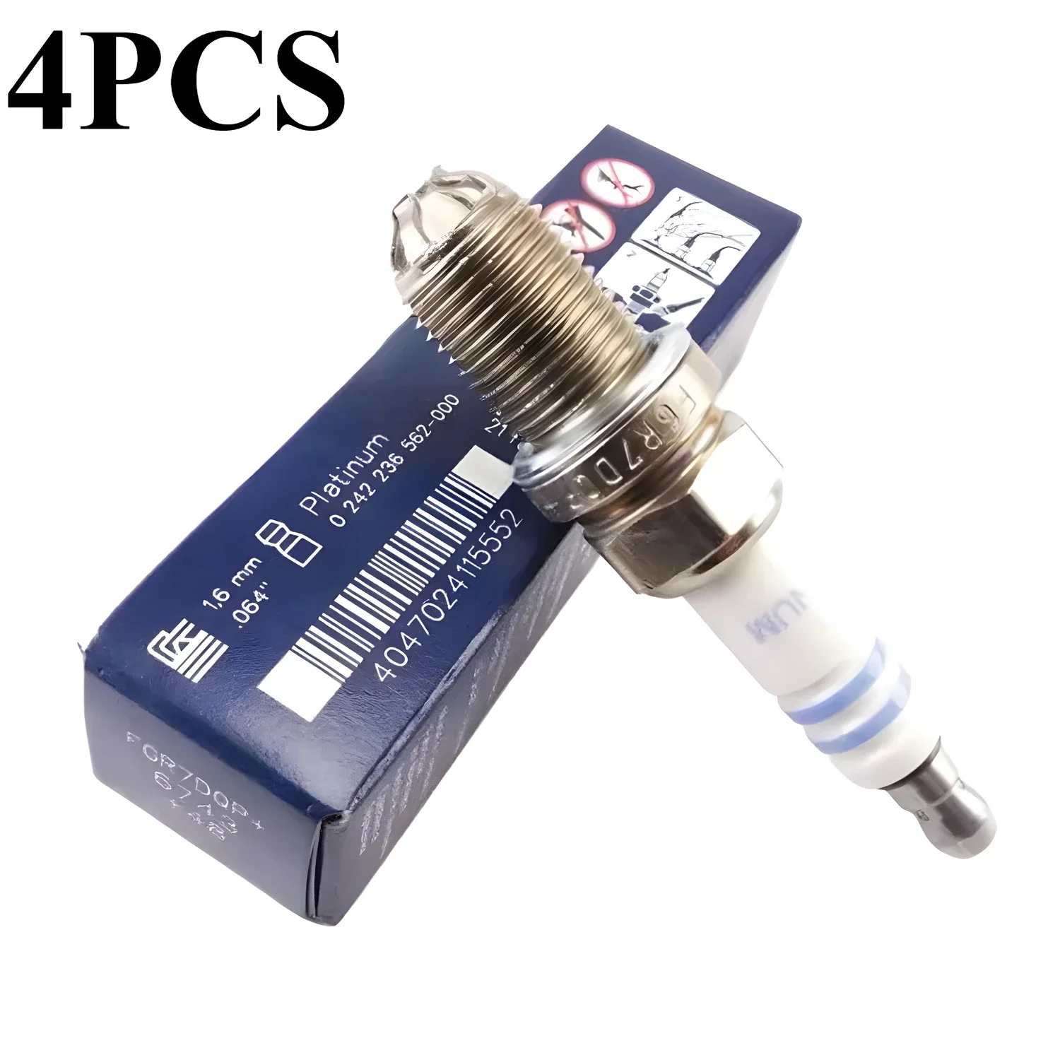 

4pcs 0242236562 6743 Double Platinum Ignition Spark Plug 12120037608 Fit for BMW E46 E39 E36 E38 for Audi A4 A6 A8 FGR7DQP+ +48