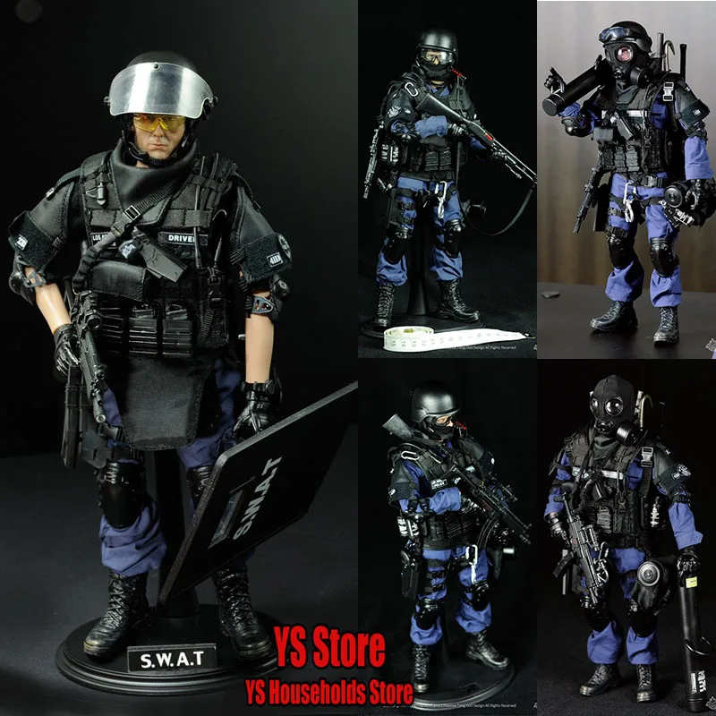 3 Styles Boys Gifts 1/6 SWAT Man Action Figure 30cm PVC Assaulter Attacker Breacher Point Soldier Model  Fans Collection Toys