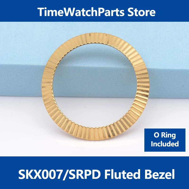 Fluted Watch Bezel SKX007 SRPD Stainless Steel Watch Bezel Ring 41mm Rotating Fluted Bezel For Seiko Watch Mod Repair Tool