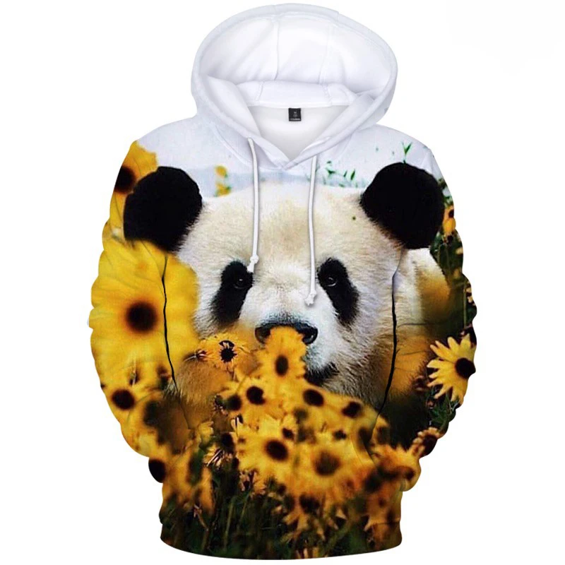 Popular 3D Panda Hoodies Men Sweatshirts Women Pullovers Fashion Autumn Kids Animal Hooded Casual Boys Girls Streetwear Clothing