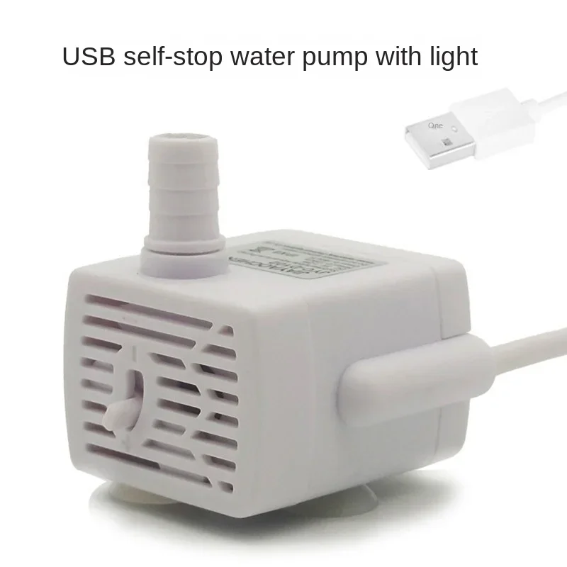 Aquarium USB Submersible Pump Bottom Suction Water From The Stop Pumping Pump Filter Low Pressure 5V Mini Pet Change Pump