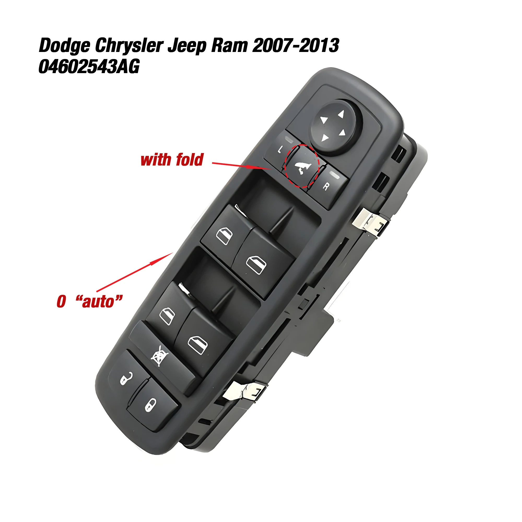 04602534AG 04602534AF For Chrysler Town&Country Dodge Caravan Journey Jeep Ram,Driver Side Power Window Master Control Switch