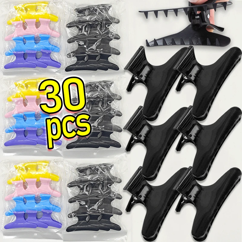 

3/30pcs Butterfly Hair Clips Woman Girl's Hairpins Styling Holding Tools Hair Section Claw Clamps Professional Salon Accessories