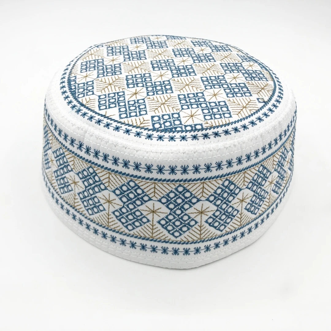 Muzułmańskie czapki dla mężczyzn Uzupełnij produkty podatkowe Turcja Darmowa wysyłka Kapelusz modlitewny Kufi Islamski Kippah Saudi Jewish Haft 03241