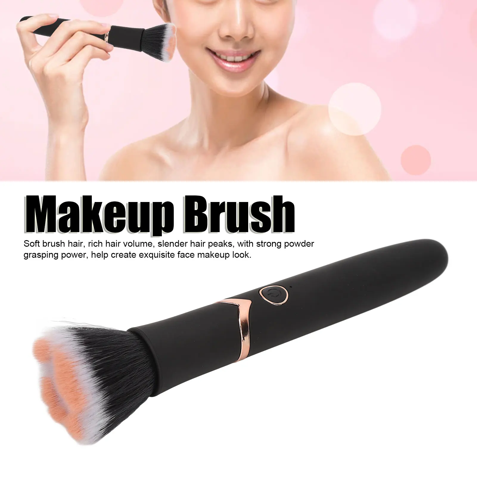 Electric Makeup Brush Foundation Blending Brush 10 Speeds Massage Vibration Loose Powder Blush For Face Makeup Beauty Tools