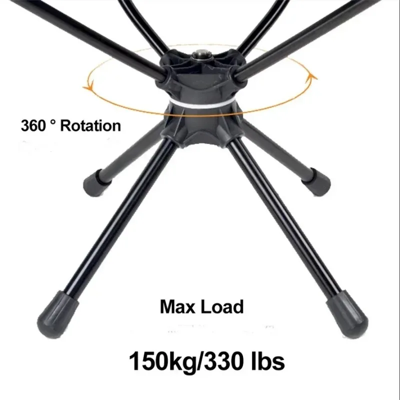 NewPortable Outdoor Detachable Swivel Chair Camping Folding Chair Backpacking Lightweight Seat with Fishing Tote Hiking Trip
