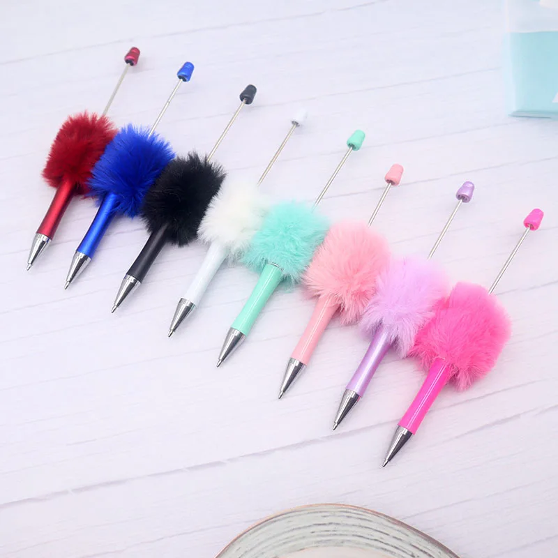 

10Pcs Newest Colour Creative Plush Ballpoint Pen Ballpoint Pen DIY ballpoint pen Gift for Student Office Supplies